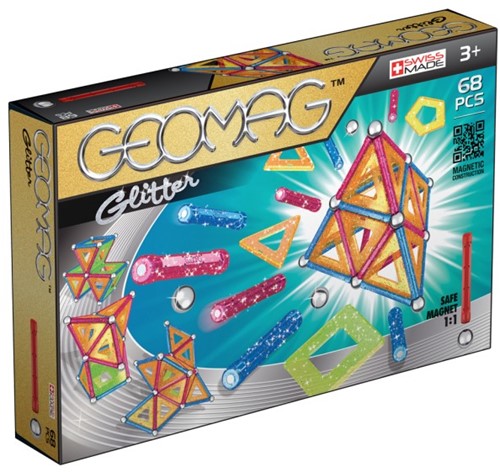 Geomag Panels Glitter 68 pcs neodymium magnet toy Multicolor