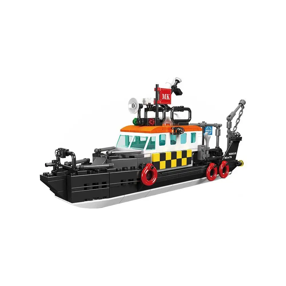 Vedes construction set rescue boat England 364 pieces plastic