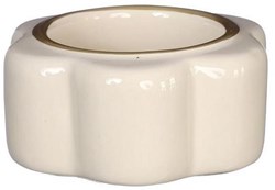 Theelichthouder Pouff crème Ø7xH3,4cm