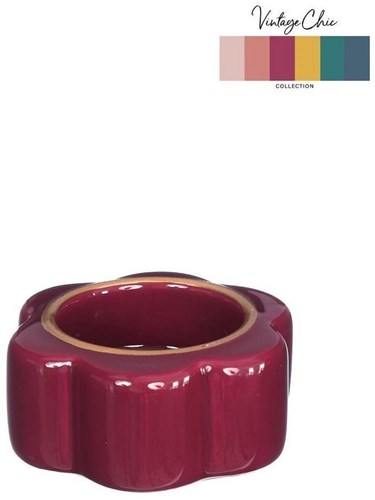 Theelichthouder Pouff kers Ø7xH3,4cm