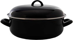 Braadpan enamel black - classic casserole 24 cm for stews