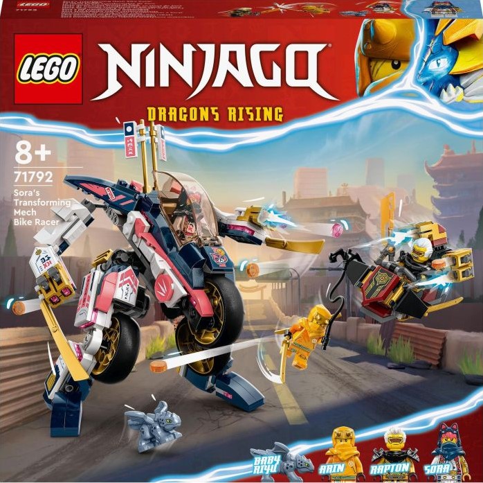 LEGO 71792 NINJAGO Sora s transforming mecharacemotor 2in1 Set