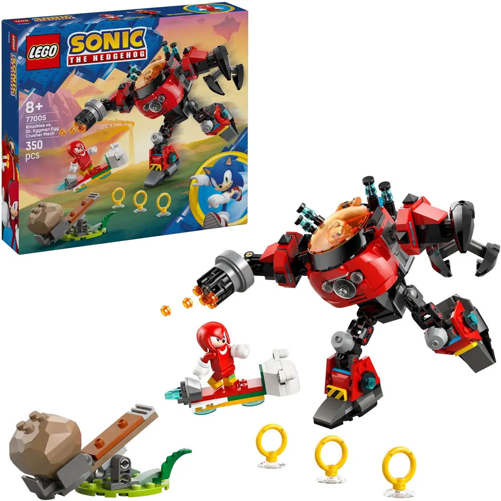 LEGO Sonic Knuckles vs. Dr. Eggman Egg Crusher mecha building set - toy