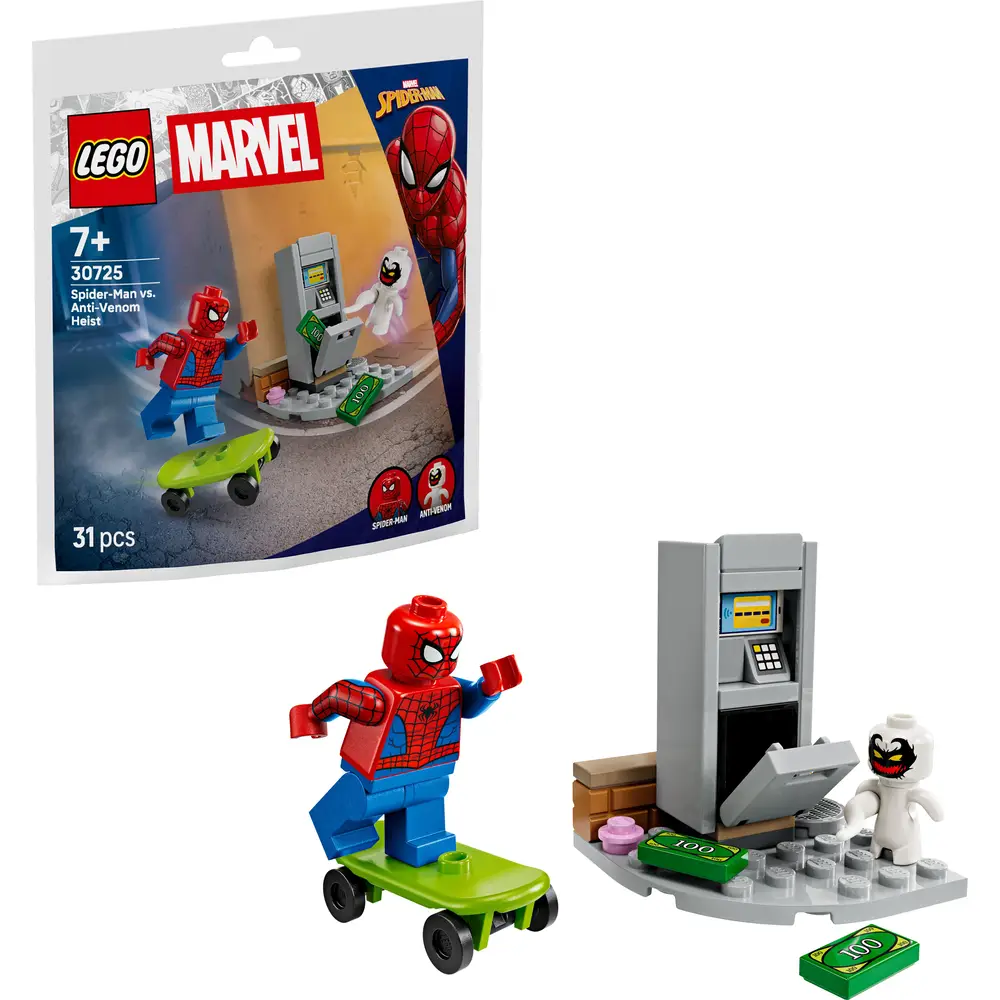LEGO Super Heroes building set Spider-Man vs Anti-Venom heist 30725 Marvel