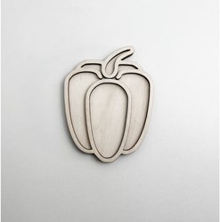 FiQ houten vulvorm Paprika - 11,5 x 9 cm