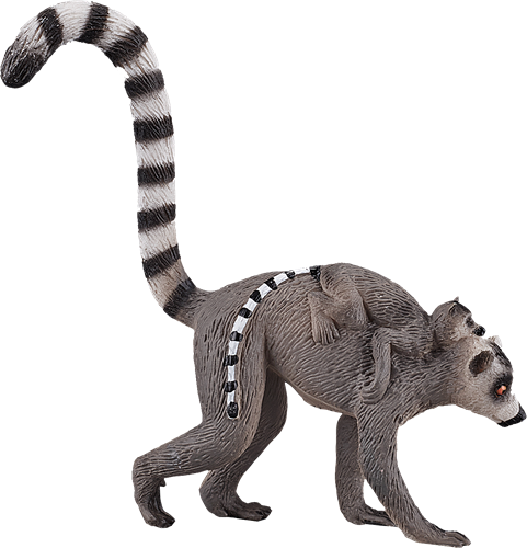 Mojo Wildlife toy Ring-tailed lemur with baby - 387237-2