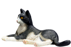 Mojo Pets toy Cat Lying Black White - 387367