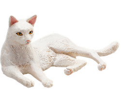 Mojo Pets toy Cat Lying White - 387368