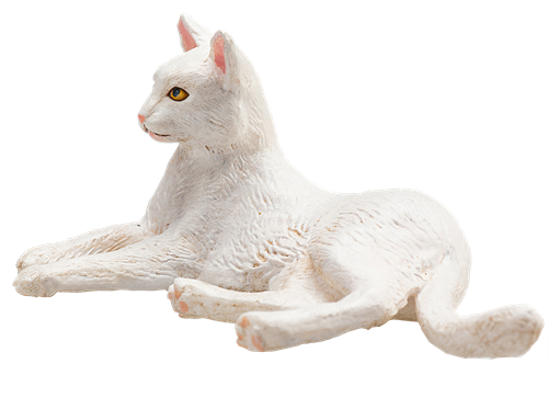 Mojo Pets speelgoed Kat Liggend Wit - 387368