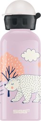 SIGG water bottle - aluminium kids bottle 0.4l BPA-free green purple
