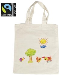Goki cotton tote bag XL - creative canvas bag for kids