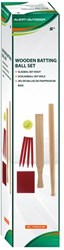 Alert wooden rounders set - outdoor toy with storage net for kids