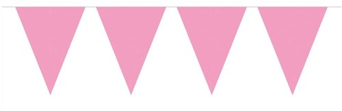 Folat bunting mini pink plastic 3 meter party decoration-2