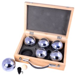 Engelhart Jeu De Boules Set - Deluxe Wooden Case