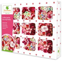 Sycomore wooden beads box - creative craft set for kids