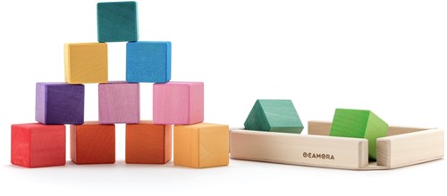 Ocamora wooden blocks educational toy colorful and durable