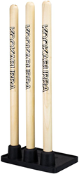 Kookaburra wooden cricket stumps practice set with plastic base