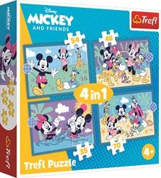 Trefl 4 Puzzles - Funny Happenings Of Mickey Mouse - 35 pieces