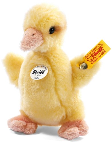 Steiff plush duckling cuddly toy Pilla yellow - 14 cm - soft toy