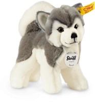 Steiff plush husky Bernie cuddly dog grey-white 17 cm