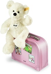 Steiff plush teddy bear Lotte in suitcase - white - 28 cm cuddly toy
