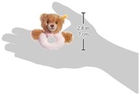 Steiff plush rattle grip toy Sleep well bear, pink - 12 cm baby toy-3