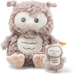 Steiff plush Ollie owl music box - soft cuddly toy 21 cm baby gift