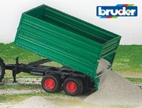 Bruder tipping trailer toy trailer 1:16 green plastic