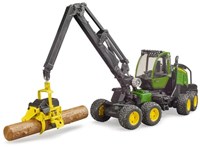 Bruder John Deere Harvester 1270G toy forestry machine with log-3