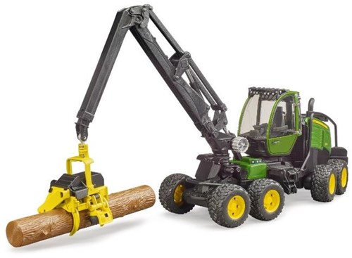 Bruder John Deere Harvester 1270G toy forestry machine with log-3