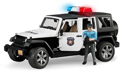Bruder Jeep Wrangler police toy car with figure and light-sound 1:16