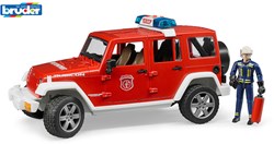 Bruder Jeep Wrangler Unlimited Rubicon fire truck with fireman
