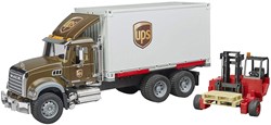 Bruder truck MACK UPS with forklift toy set