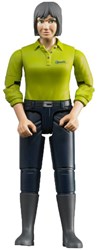 Bruder play figure woman fair skin dark blue trousers 10.7cm toy