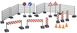 Bruder construction site playset roadwork accessories plastic