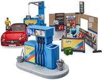 Bruder bworld petrol station toy with car wash and car - 62111-3