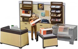 Bruder bworld UPS parcel shop toy logistics set