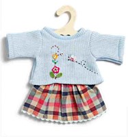 Heless doll clothes skirt and pullover 28-35cm baby doll set