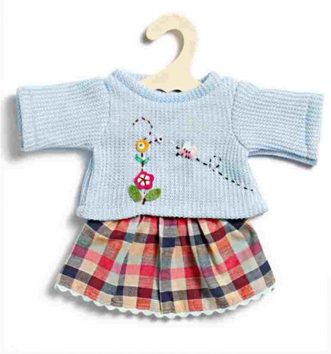 Heless doll clothes skirt and pullover 28-35cm baby doll set