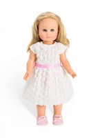 Heless doll dress roses white pink 28-35cm doll clothing-2
