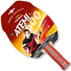 Atemi table tennis bat 600 ITTF anatomic training 3 star rubber
