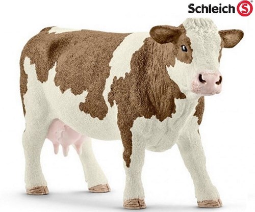 Schleich FARM WORLD toy cow - Simmental play figure from age 3
