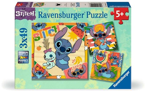 Ravensburger Disney Stitch jigsaw puzzle - 3x49 pieces for kids