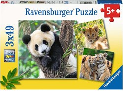 Ravensburger puzzle animals jigsaw Panda, Tiger and Lion 3x49 pieces