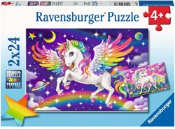 Ravensburger puzzle Unicorn and Pegasus - Jigsaw puzzle - 2x24 pieces