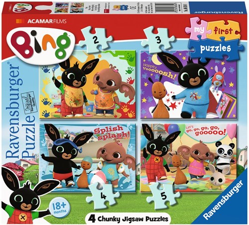 Ravensburger Bing Bunny Puzzle - My First Puzzles 4in1 - Kids Jigsaw