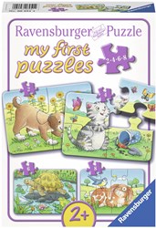 Ravensburger cute pets children's puzzle - 4in1 animal puzzle cardboard