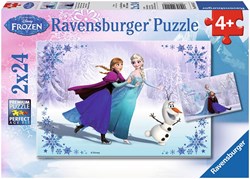Ravensburger Disney Frozen puzzle - kids jigsaw 2x24 pieces - sisters forever