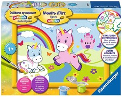 Ravensburger paint by numbers unicorn world craft set for kids