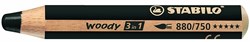 Stabilo woody 3 in 1 coloured pencil black - multitasking creativity tool